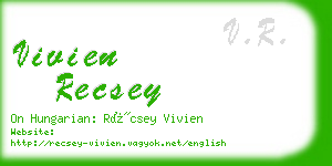 vivien recsey business card